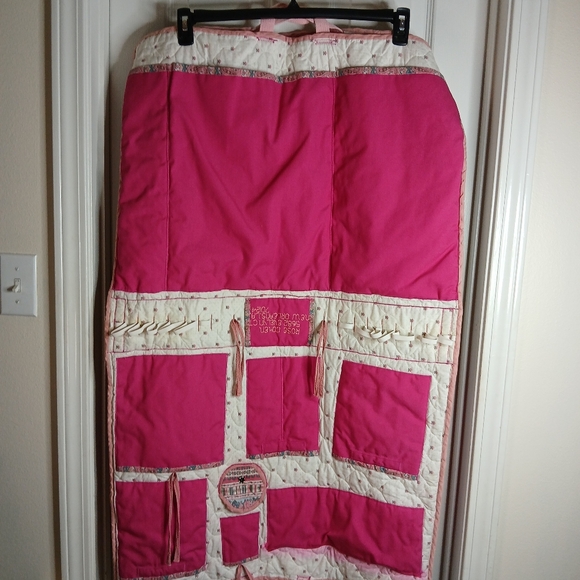 1986 Handmade Vintage Bright Pink and Patterned Quilted Bag - Picture 9 of 16